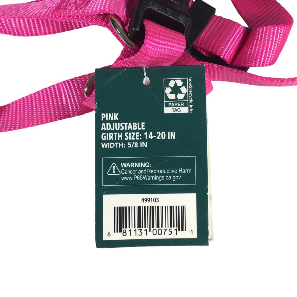 Vibrant Life Pink Nylon Step-In Dog Harness, Medium, NWT - Picture 3 of 5